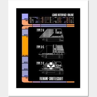 Computer Readout Showing Shuttlecraft Posters and Art